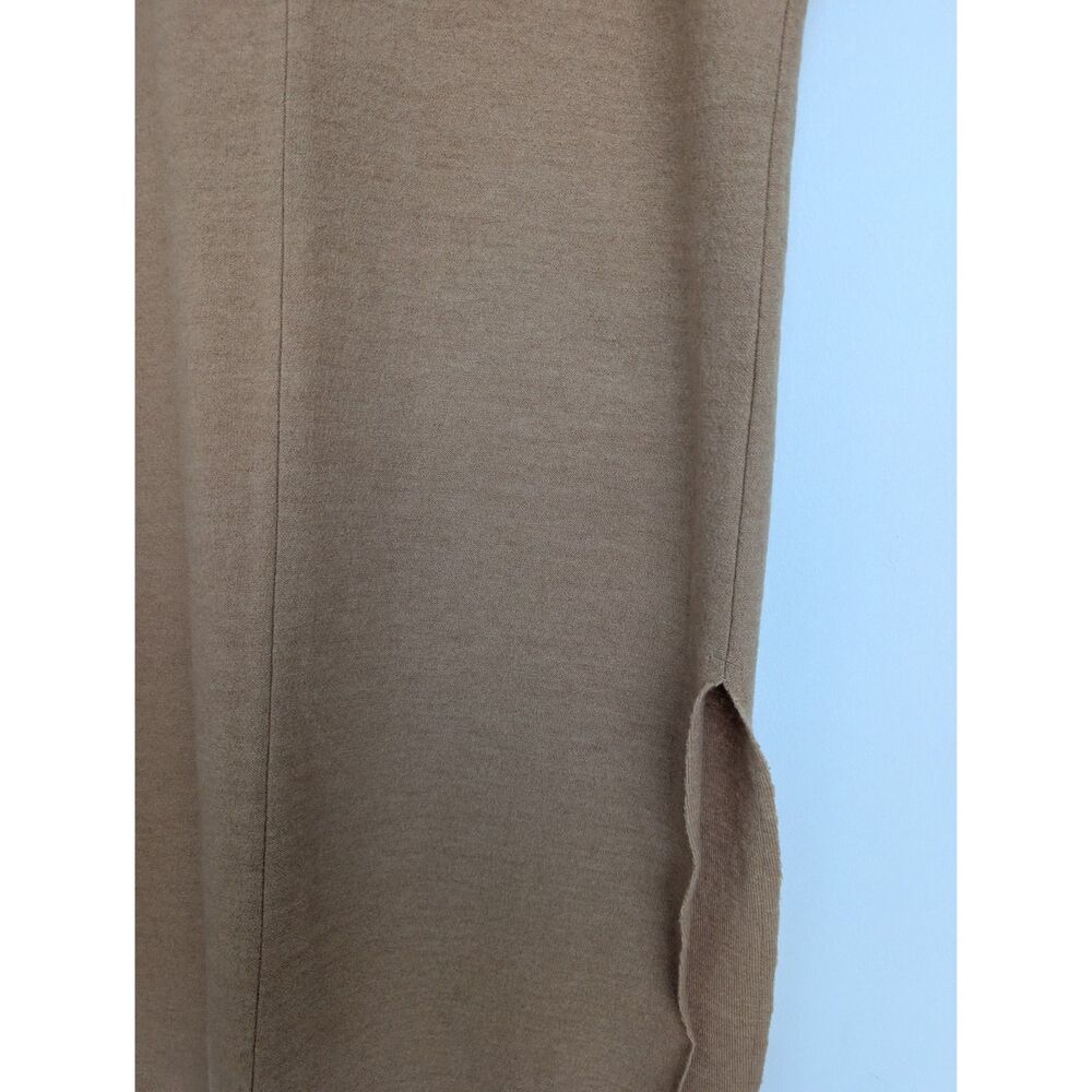 Chico's Wool Sleeveless Wrap Longline Duster Tan Cardigan Sz Chico's 2/L - Picture 12 of 16